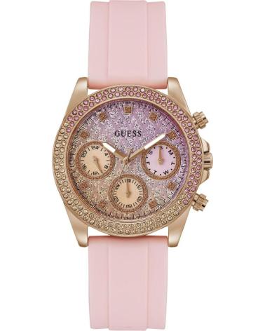 RELÓGIO CRONÓGRAFO GUESS GW0032L4 ROSA COM CRISTAIS ROSA