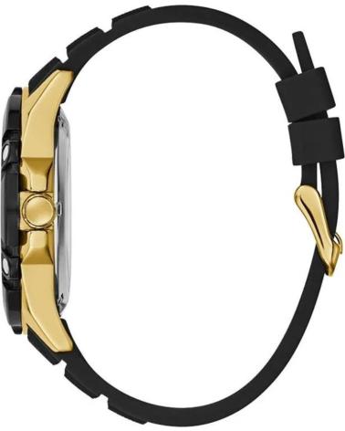 RELÓGIO GUESS GW0061G2 ESQUELETO AUTOMÁTICO DOURADO E PRETO COM BRACELETE DE SILICONE NEGRO