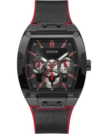 RELÓGIO GUESS GW0202G7 PRETO COM BRACELETE BICOLOR E MOSTRADOR ESQUELETO NEGRO