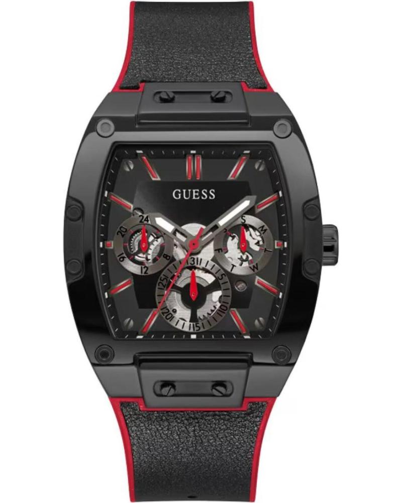 GUESS GW0202G7 UHR SCHWARZ MIT ZWEIFARBIGEM ARMBAND UND SKELETTZIFFERBLATT NEGRO
