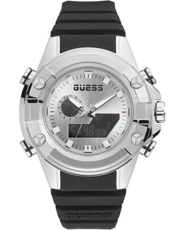 OROLOGIO GUESS GW0341G1 QUADRANTE ANALOGICO-DIGITALE CINTURINO SILICONE NERO NEGRO