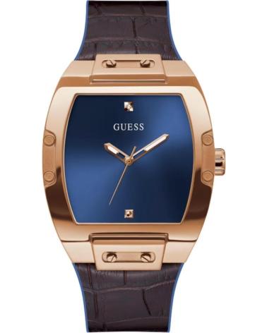 GUESS GW0386G2 QUADRANTE BLU CINTURINO MARRONE MARRON