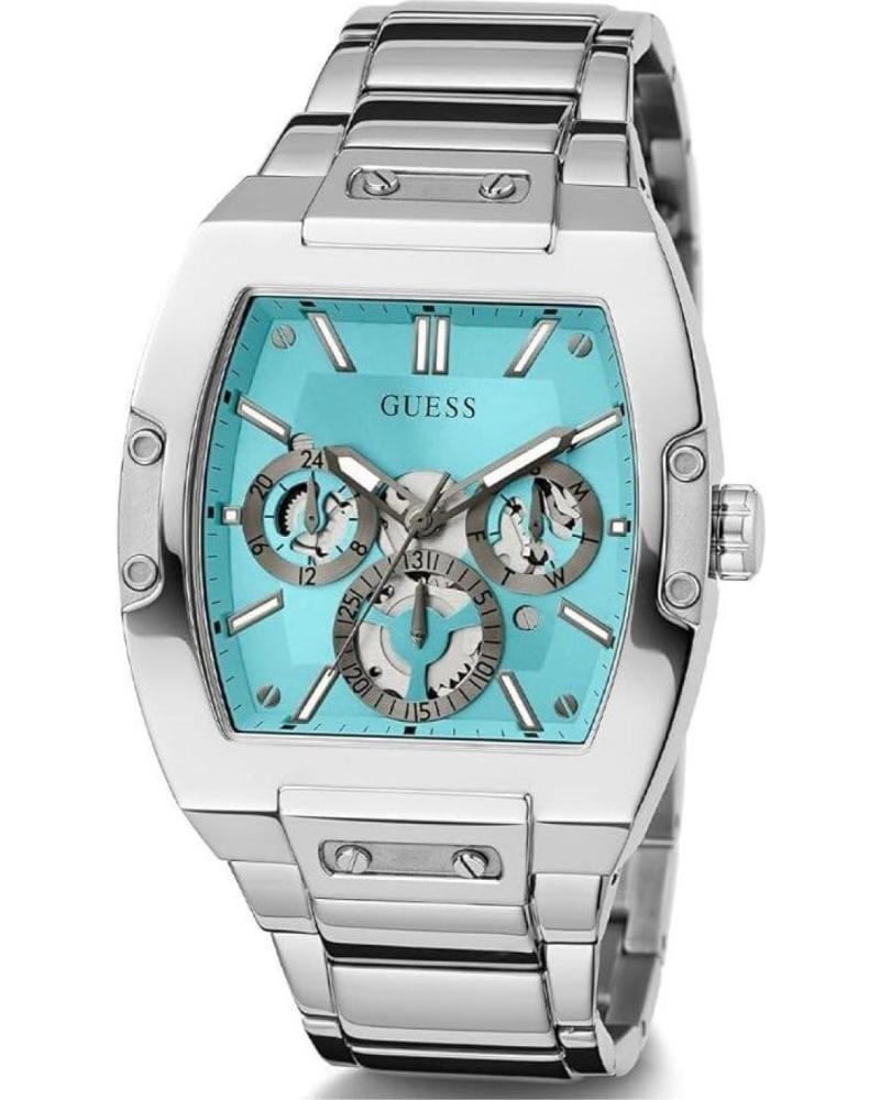 OROLOGIO GUESS GW0456G4 GRIGIO CASSA RETTANGOLARE E QUADRANTE TURCHESE GRIS