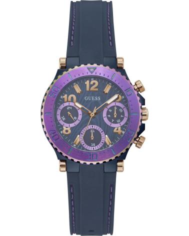 OROLOGIO CRONOGRAFO GUESS GW0466L2 BLU CON LUNETTA VIOLA AZUL