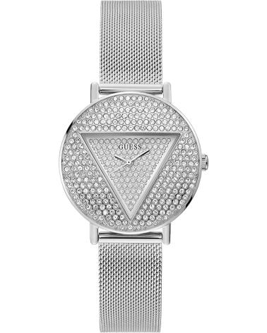 OROLOGIO DA POLSO DONNA GUESS GW0477L1 GRIGIO CON LOGO TRIANGOLARE E MAGLIA MILANO GRIS