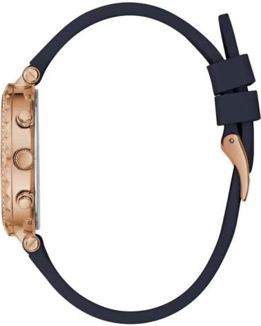 RELÓGIO GUESS GW0484L2 COM BRACELETE AZUL E DETALHES EM OURO ROSA AZUL