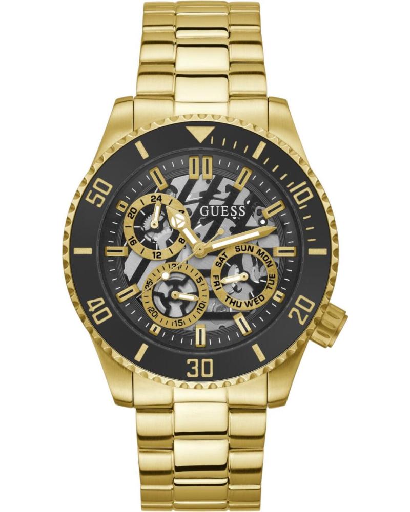 OROLOGIO GUESS GW0488G2 ORO CON QUADRANTE SCHELETRATO E BRACCIALE IN ACCIAIO DORADO