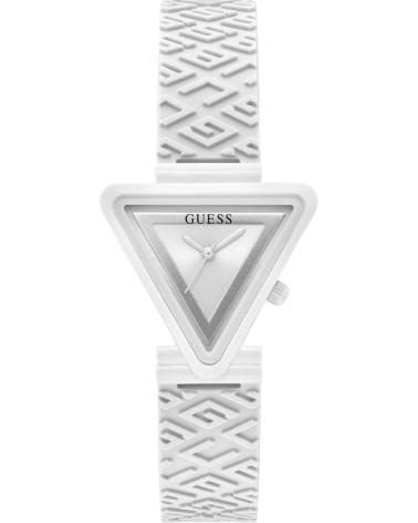 OROLOGIO GUESS GW0543L1 BIANCO CON CASSA TRIANGOLARE E CINTURINO STAMPATO BLANCO