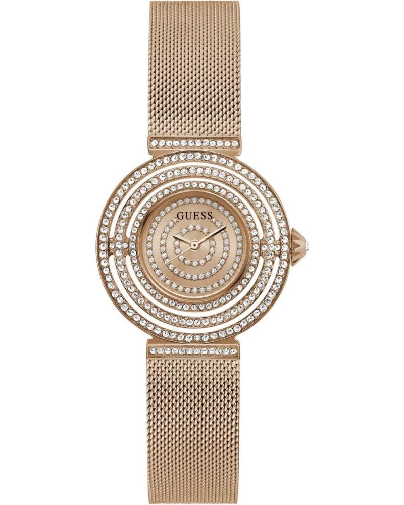OROLOGIO GUESS GW0550L3 ORO ROSA CON CRISTALLI E MAGLIA MILANESE ROSA