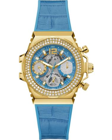 OROLOGIO GUESS GW0553L3 BLU CON DETTAGLI DORATI E CRISTALLI AZUL