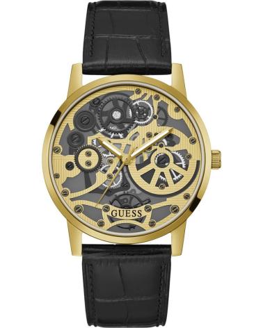 GUESS GW0570G1 NERO | CASSA DORATA | CINTURINO PELLE NERA NEGRO