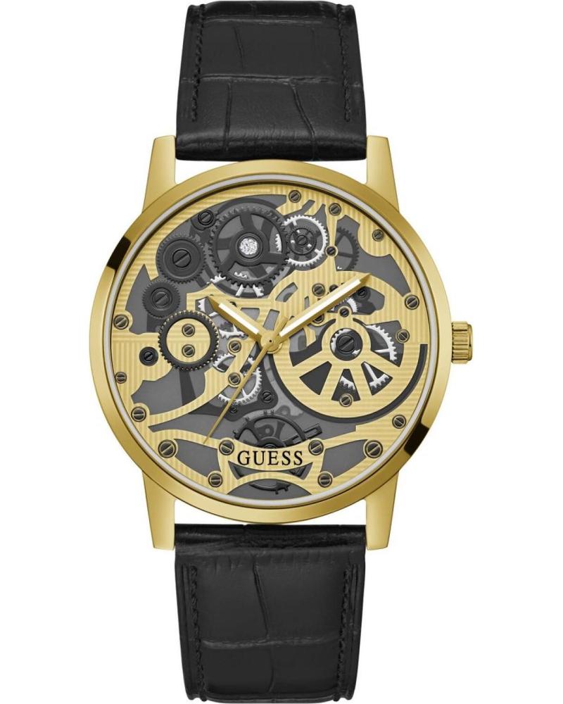GUESS GW0570G1 NERO | CASSA DORATA | CINTURINO PELLE NERA NEGRO