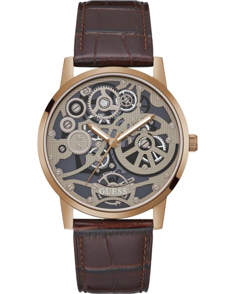 GUESS GW0570G2 MARRONE | CASSA ORO ROSA | CINTURINO PELLE MARRONE MARRON