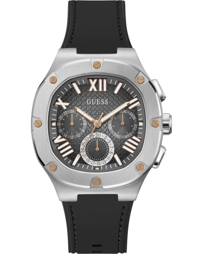 OROLOGIO GUESS GW0571G1 NERO CON CINTURINO IN SILICONE NEGRO