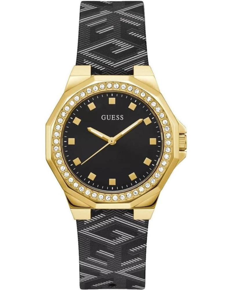 OROLOGIO GUESS GW0598L2 NERO CON CASSA DORATA E LUNETTA SCINTILLANTE NEGRO