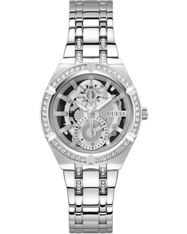 OROLOGIO GUESS GW0604L1 GRIGIO SCHELETRATO IN ACCIAIO CON CRISTALLI DA DONNA GRIS