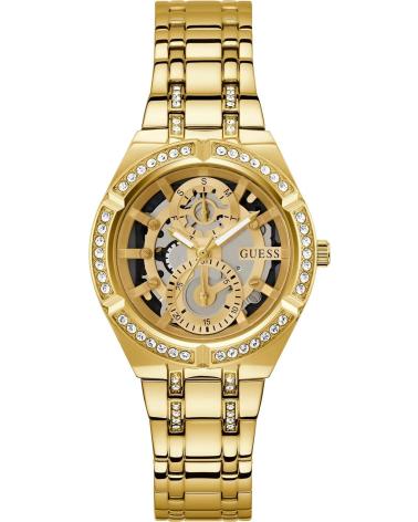 OROLOGIO GUESS GW0604L2 DORATO SCHELETRATO IN ACCIAIO CON CRISTALLI DA DONNA DORADO