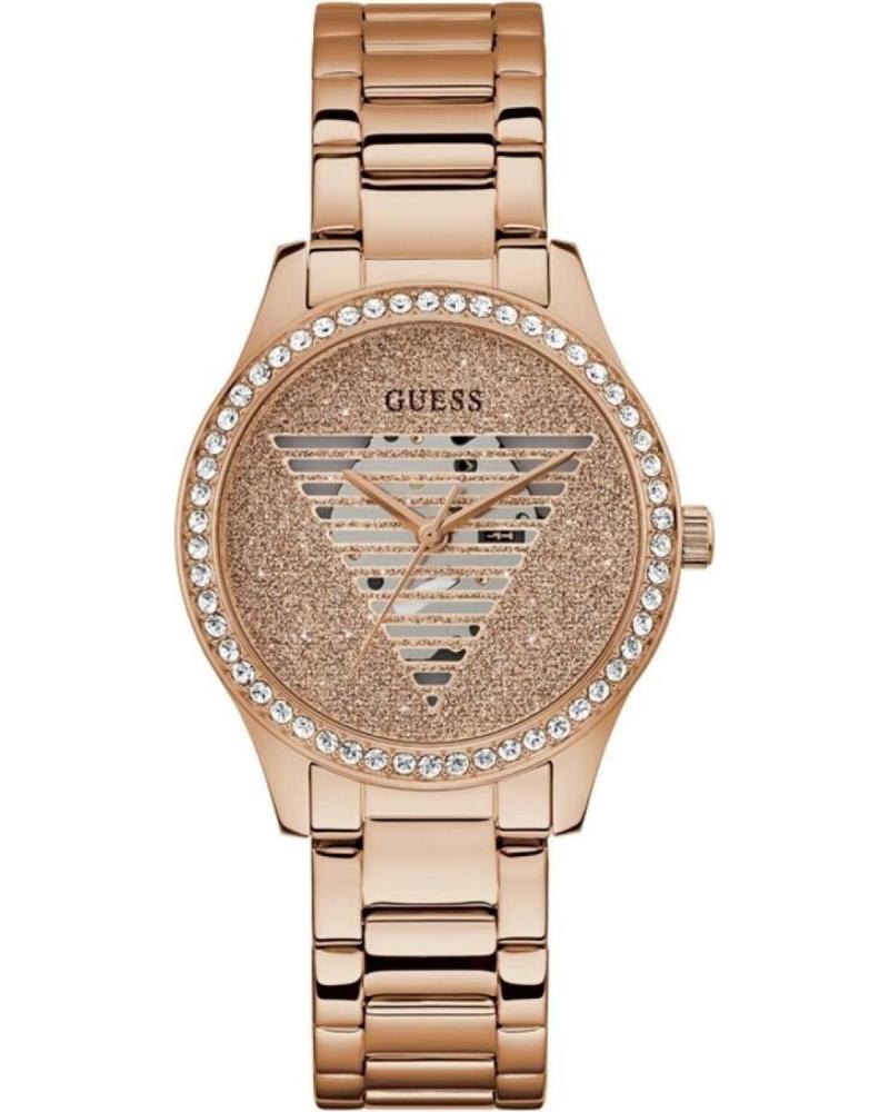 OROLOGIO GUESS GW0605L3 DA DONNA - TONALITÀ ORO ROSA CON GLITTER ROSA