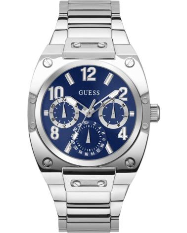 RELÓGIO GUESS GW0624G1 MASCULINO COM MOSTRADOR AZUL E BRACELETE DE AÇO CINZENTO GRIS