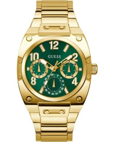 RELÓGIO GUESS GW0624G2 DOURADO COM MOSTRADOR VERDE E DETALHES MULTIFUNÇÕES DORADO
