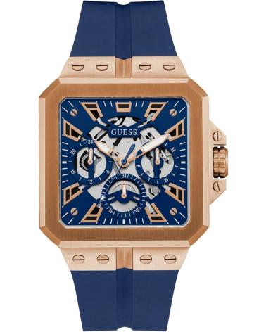 RELÓGIO GUESS GW0637G3 AZUL COM MOSTRADOR QUADRADO AZUL