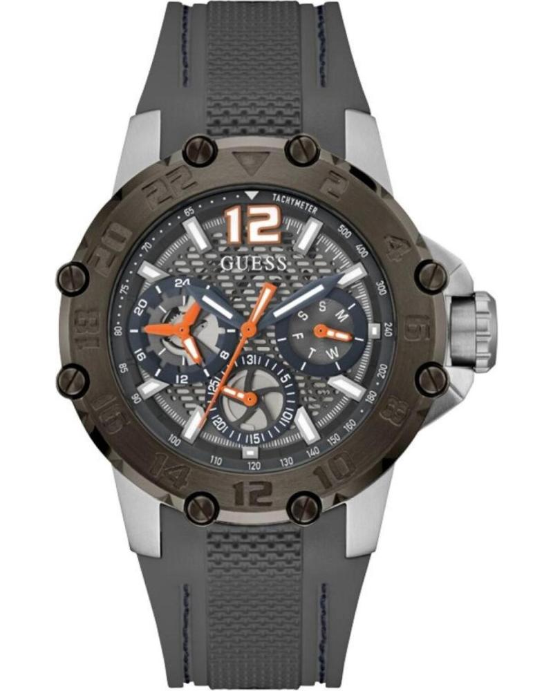 RELÓGIO DE PULSO GUESS GW0640G1 CINZA COM PULSEIRA DE SILICONE GRIS