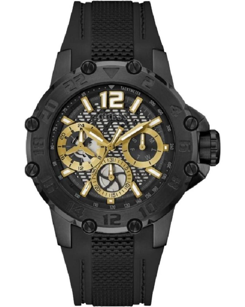 RELÓGIO DE PULSO GUESS GW0640G2 PRETO COM DETALHES DOURADOS NEGRO