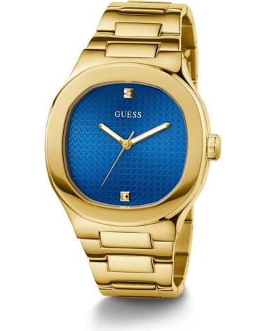RELÓGIO GUESS GW0662G2 COM MOSTRADOR AZUL E ACABAMENTO DOURADO DORADO