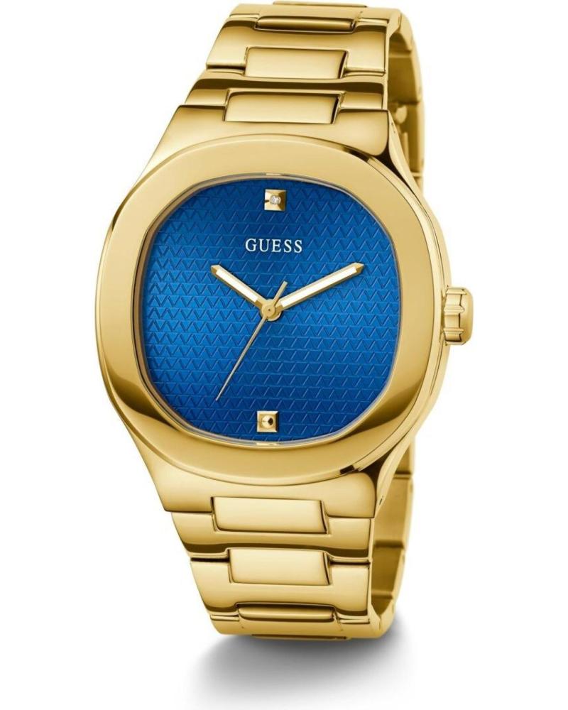 RELÓGIO GUESS GW0662G2 COM MOSTRADOR AZUL E ACABAMENTO DOURADO DORADO