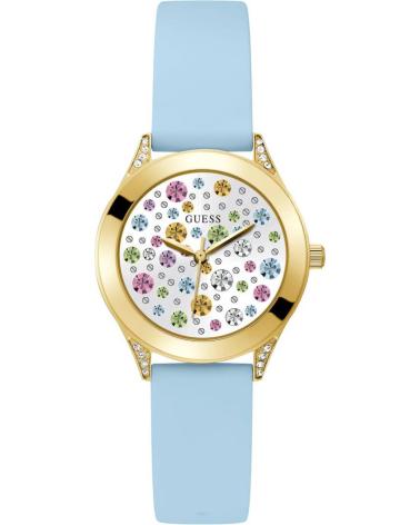 RELÓGIO GUESS GW0678L1 COM PULSEIRA DE SILICONE AZUL E MOSTRADOR MULTICOLORIDO AZUL