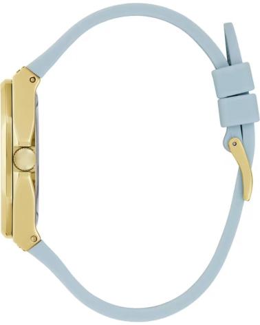 RELÓGIO GUESS GW0694L1 AZUL COM PULSEIRA DE SILICONE E DETALHES DOURADOS AZUL