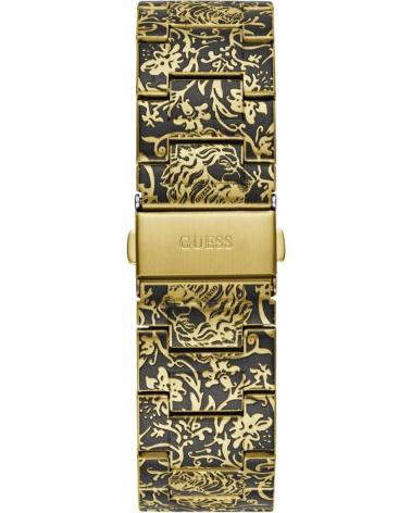 RELÓGIO DE PULSO GUESS GW0700G1 PRETO E DOURADO COM PADRÃO DISTINTIVO NEGRO