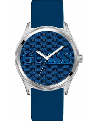 RELÓGIO MASCULINO GUESS GW0726G1 AZUL COM BRACELETE DE SILICONE AZUL