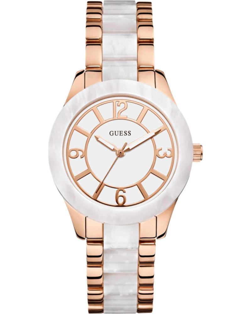 RELÓGIO GUESS W0074L2 OURO ROSA E MADREPÉROLA ROSADO Y NACAR