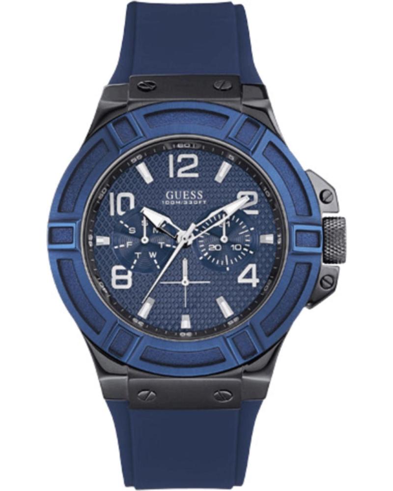 RELÓGIO GUESS W0248G5 AZUL COM PULSEIRA DE SILICONE AZUL