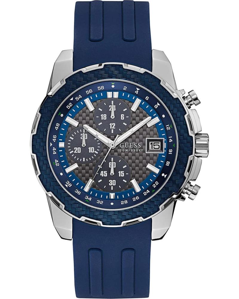 OROLOGIO GUESS W1047G2 CON CINTURINO IN SILICONE BLU E QUADRANTE SCURO AZUL