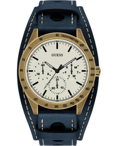 OROLOGIO CRONOGRAFO GUESS W1100G2 CON CINTURINO IN PELLE BLU AZUL
