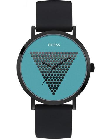OROLOGIO GUESS W1161G6 NERO CON QUADRANTE TURCHESE E DESIGN GEOMETRICO NEGRO