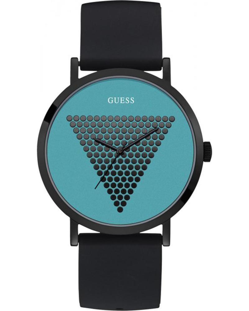 OROLOGIO GUESS W1161G6 NERO CON QUADRANTE TURCHESE E DESIGN GEOMETRICO NEGRO