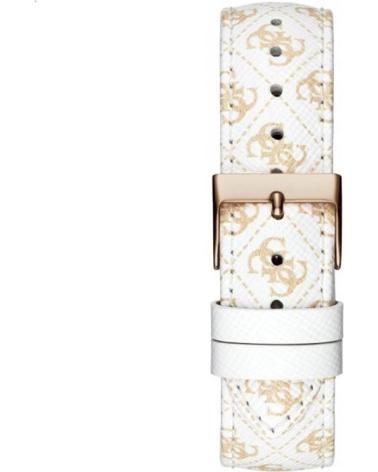 RELÓGIO GUESS W1229L3 BRANCO COM DETALHES DOURADOS E PULSEIRA TEXTURIZADA BLANCO