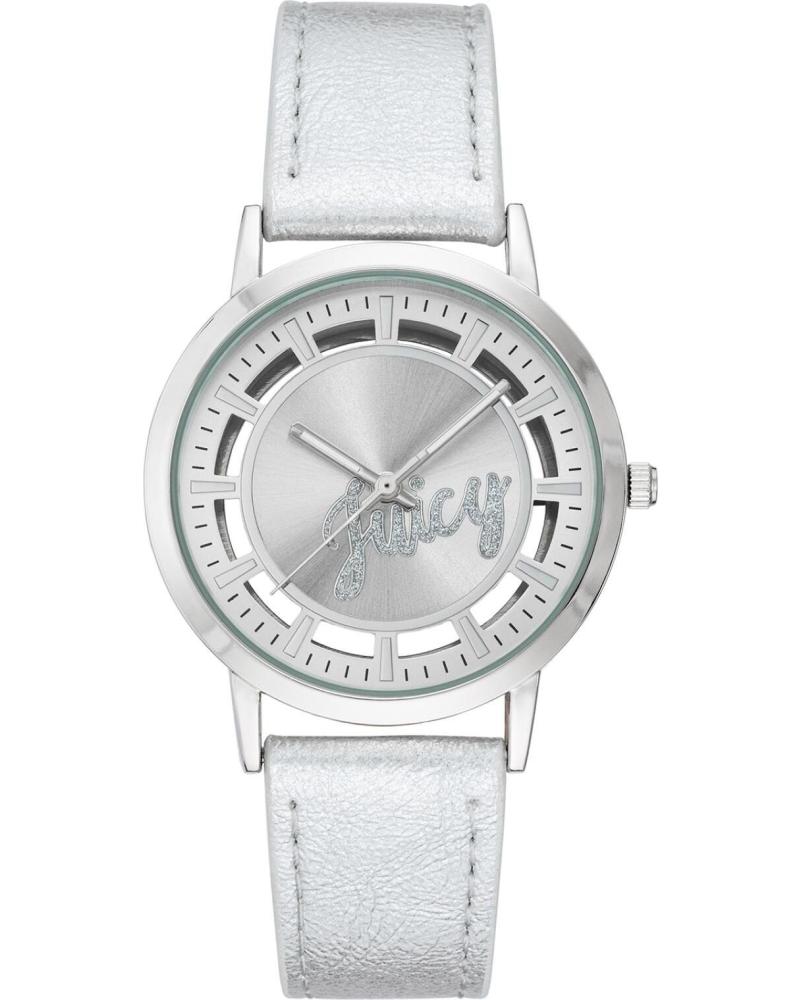 OROLOGIO JUICY COUTURE JC1215SVSI ARGENTO CON CINTURINO BIANCO PLATEADO