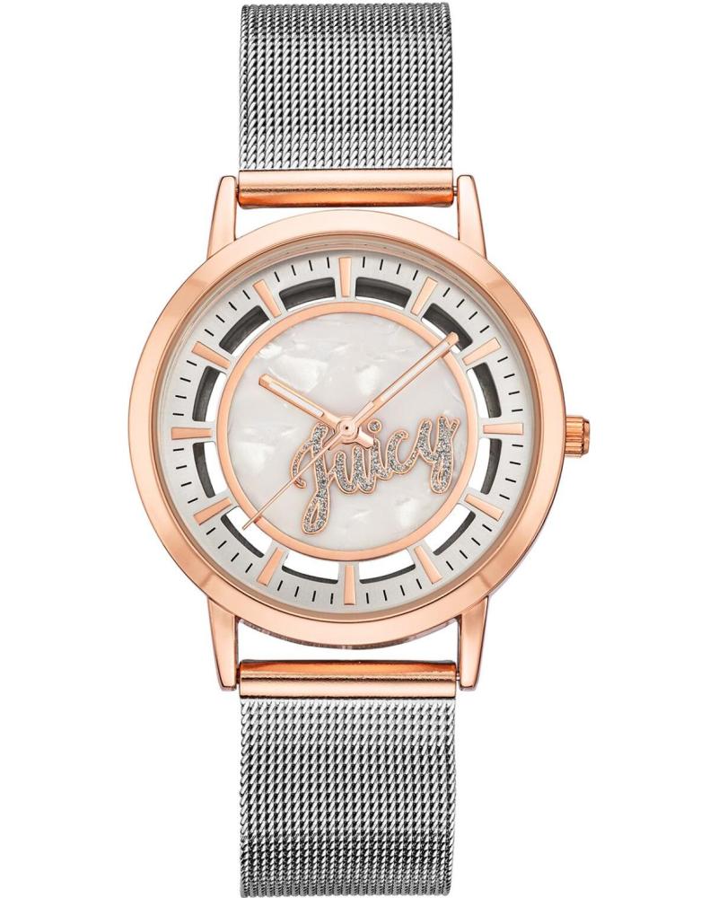 JUICY COUTURE JC1217WTRT UHR MIT ROSÉGOLD GEHÄUSE UND SILBERNEM MILANAISE-ARMBAND PLATEADO