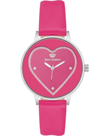 RELOJ JUICY COUTURE JC1235SVHP ROSA CON ESFERA CORAZÓN Y CORREA DE CUERO ROSA