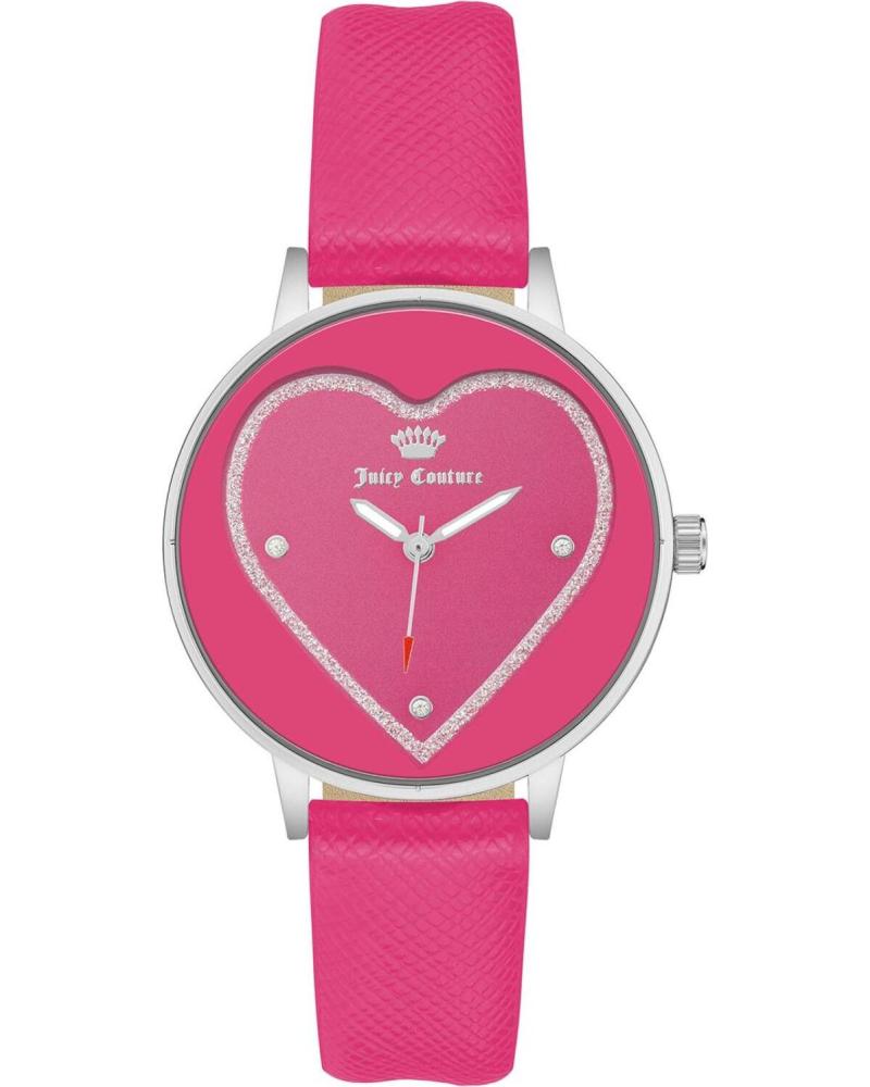 JUICY COUTURE UHR JC1235SVHP ROSA MIT HERZ-ZIFFERBLATT UND LEDERARMBAND ROSA