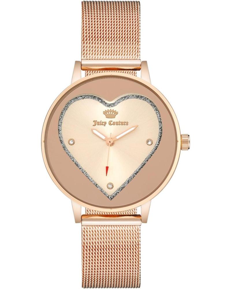 JUICY COUTURE ARMBANDUHR JC1240RGRG MONOCHROM ROSÉGOLD MIT HERZ-ZIFFERBLATT ROSA