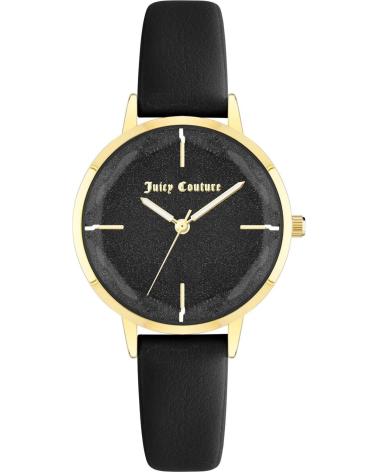 RELOJ JUICY COUTURE JC1326GPBK NEGRO Y DORADO CON CORREA DE PIEL NEGRO