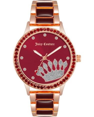RELOJ JUICY COUTURE JC1334RGBY CON ESFERA ROJA Y DETALLES ORO ROSA MULTICOLOR