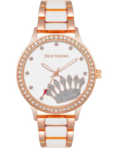RELOJ JUICY COUTURE JC1334RGWT ROSA CON DETALLES EN ORO ROSA Y CORONA BRILLANTE ROSA