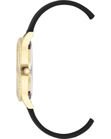 JUICY COUTURE JC1342GPBK BLACK AND GOLD WATCH WITH CROWN AND SPARKLING BEZEL NEGRO