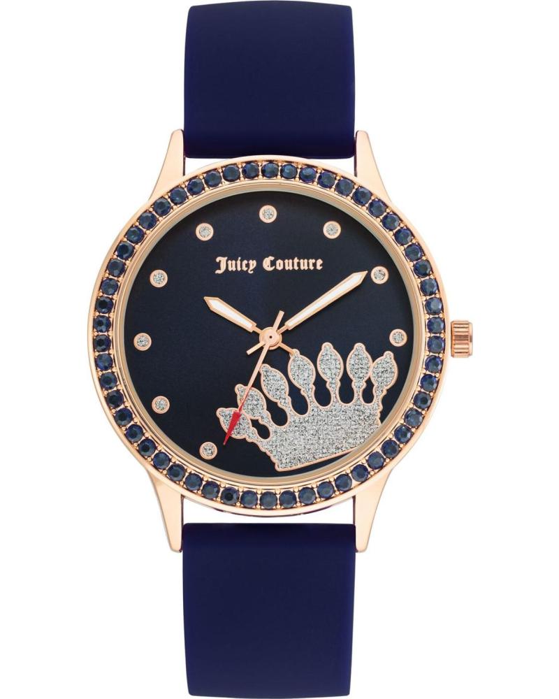 JUICY COUTURE JC1342RGNV BLUE WATCH WITH CRYSTAL BEZEL AND CROWN AZUL